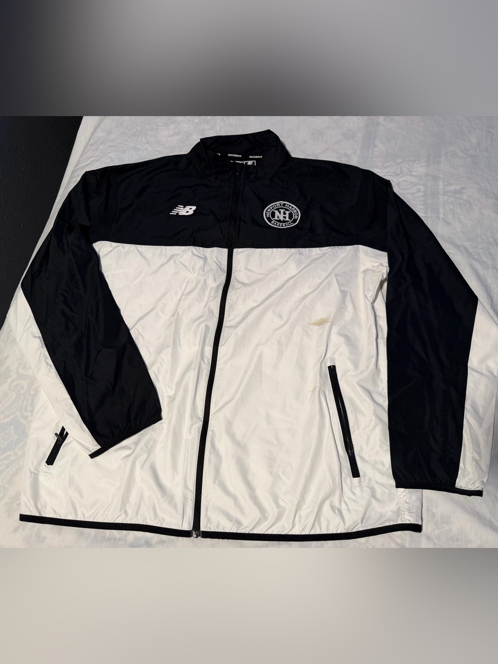New Balance  Newport harbor baseball Black and White Men's Windbreaker Jacket XL